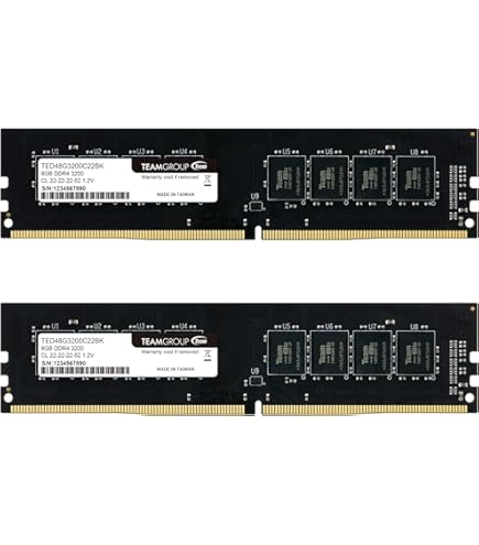TEAMGROUP DDR4 8GB PC 3200 Team Elite TED48G3200C2201 : Amazon.co